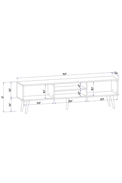 Favora Manolya Dekoratif Tv Sehpası - Beyaz - Barok