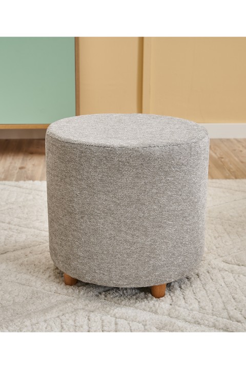 Favora Mario Ahşap Ayaklı Puf - Bej
