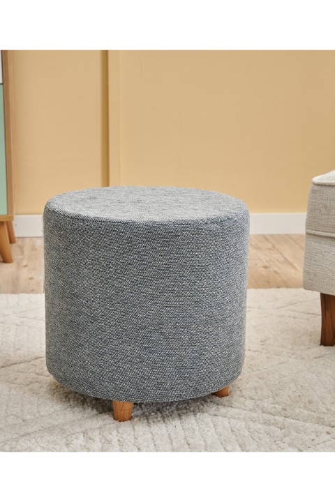 Favora Mario Ahşap Ayaklı Puf - Gri