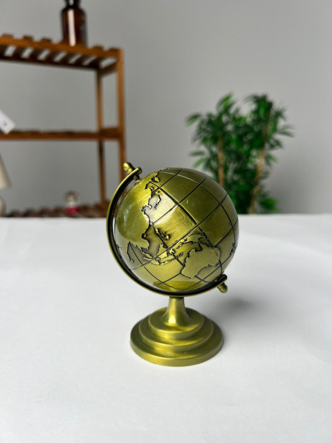 Favora Metal Dekoratif Dünya Obje Mini - Gold