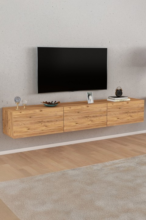 Favora Milen Duvara Askı 3 Kapaklı TV Ünitesi - Atlantik Çam