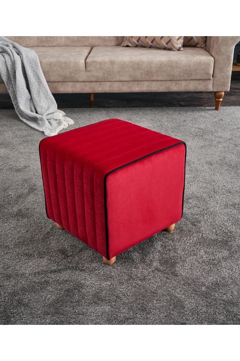 Favora Mona Puf - Kırmızı