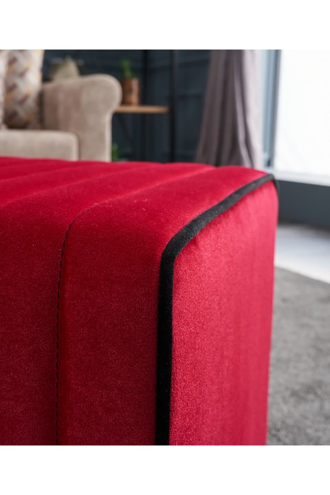 Favora Mona Puf - Kırmızı