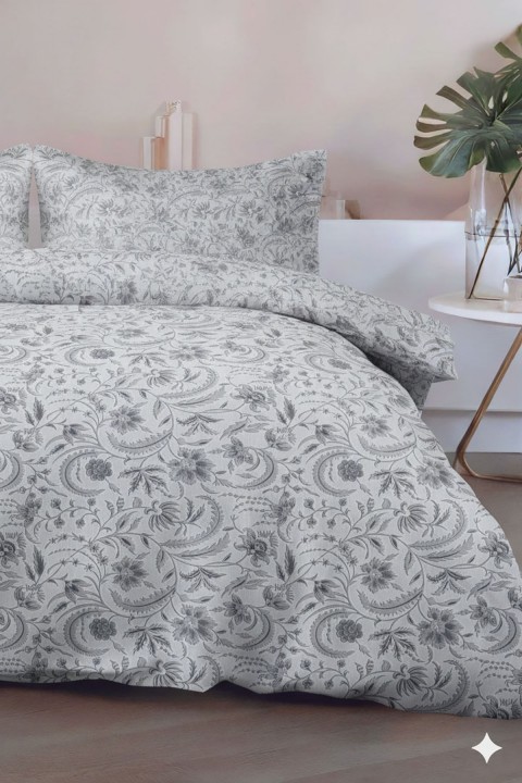 Favora Odeon Çift kişilik %100 Pamuk Nevresim Takımı - Gri