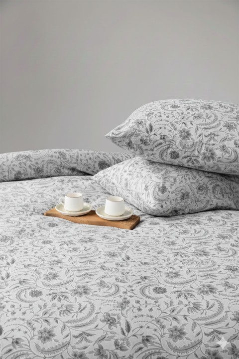 Favora Odeon Çift kişilik %100 Pamuk Nevresim Takımı - Gri