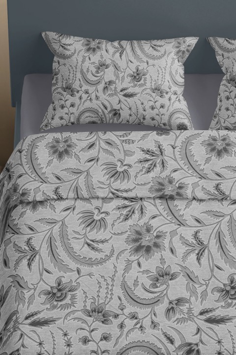 Favora Odeon Çift kişilik %100 Pamuk Nevresim Takımı - Gri