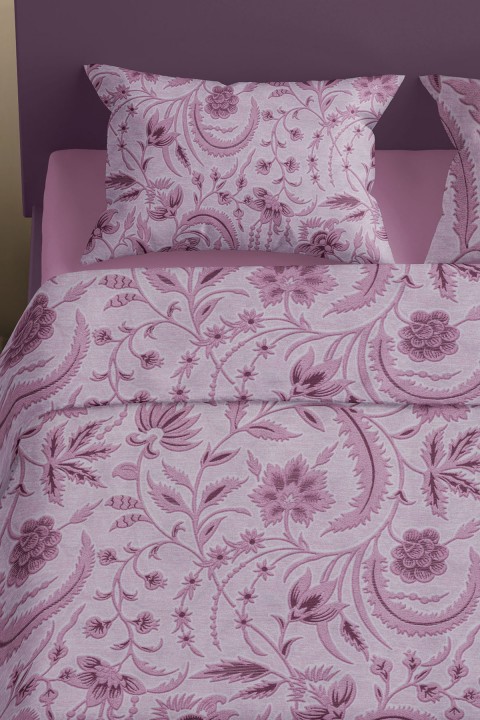 Favora Odeon Çift kişilik %100 Pamuk Nevresim Takımı - Mürdüm