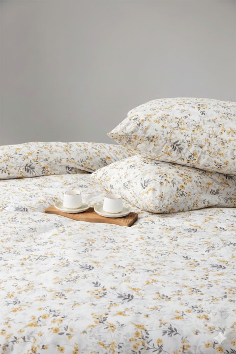 Favora Pampas Çift kişilik %100 Pamuk Nevresim Takımı - Gri