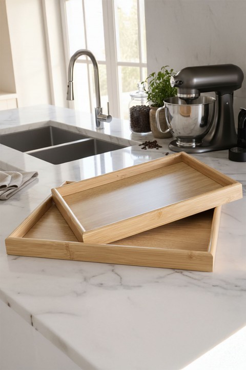 Favora Polmak 2'li Bambu Tepsi