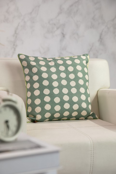 Favora Puantiyeli Kırlent 43x43 cm - Yeşil