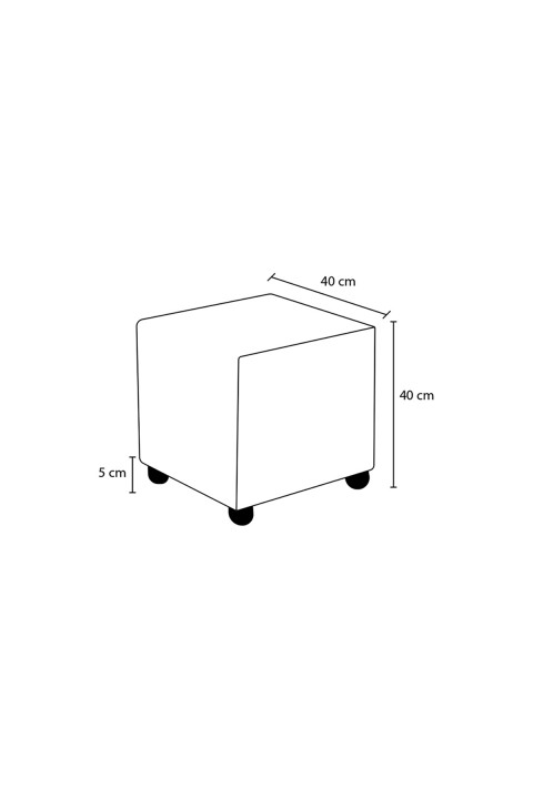 Favora Ranma Ahşap Ayaklı Puf - Bej