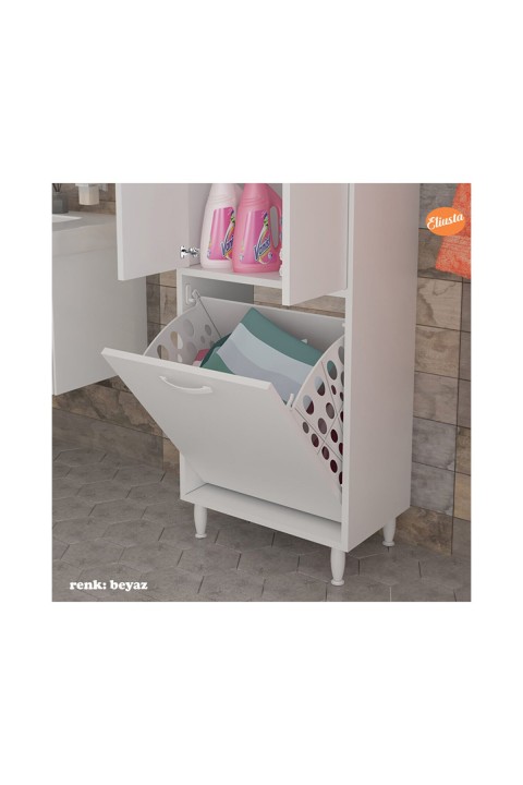 Favora Sentinel Kirli Sepetli 2 Kapaklı Çok Amaçlı Dolap - Beyaz