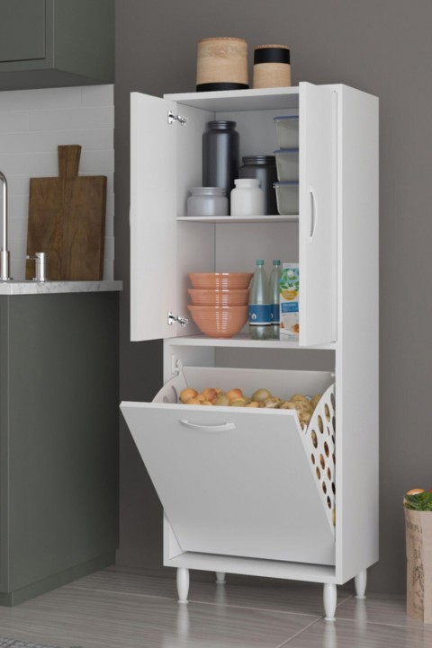 Favora Sentinel Kirli Sepetli 2 Kapaklı Çok Amaçlı Dolap - Beyaz