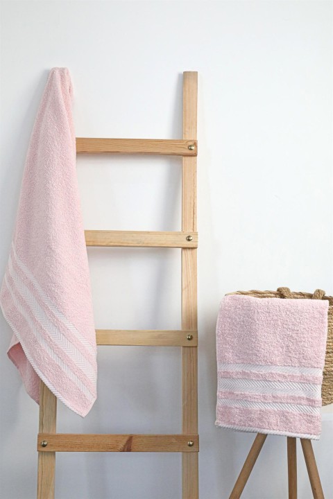 Soft 2li Banyo Havlu Seti - Pudra