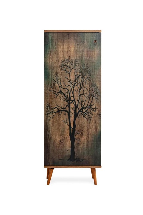 Favora Tree Printed Çok Amaçlı Dolap - Atlantik Çam