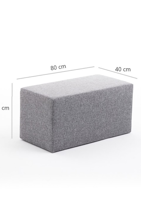 Favora Uzun Puf - Gri