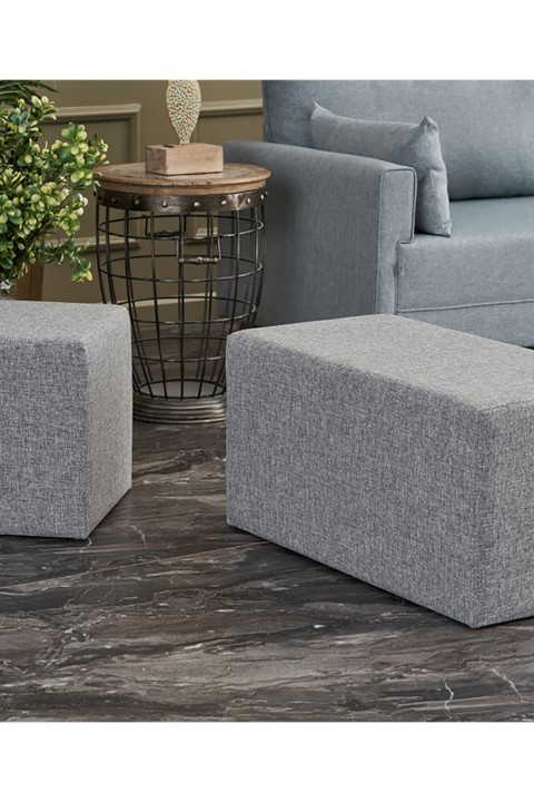 Favora Uzun Puf - Gri