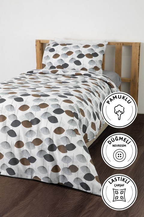 Forest Ranforce Tek Kişilik Nevresim Takımı - Antrasit