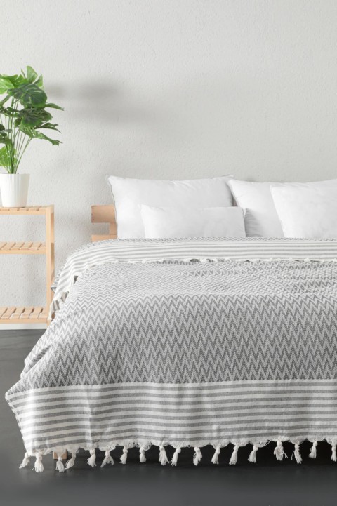 Good Night Premium Çift Kişilik Pike 200x230 - Gri