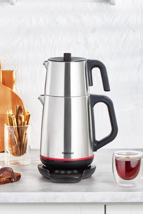 Homend Premium24 4'lü Elektrikli Çeyiz Seti Tost, Kahve, Çay Makinesi ve Blender Seti - Siyah