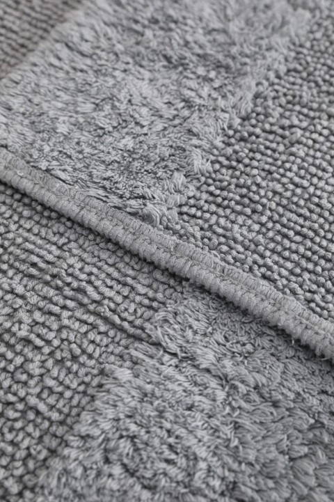 İva Home Tufting %100 Natural Pamuk 2li Banyo Paspas Takımı - Antrasit