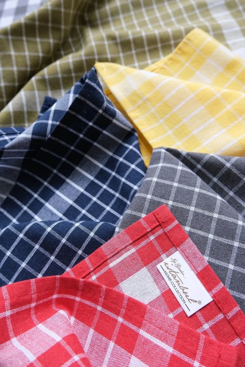 İyi Geceler %100 Pamuklu Happy Days Minimal Doğal Ahşap Ekmek Sepetli Sofra Ve Piknik Seti 7 Parça - Yeşil