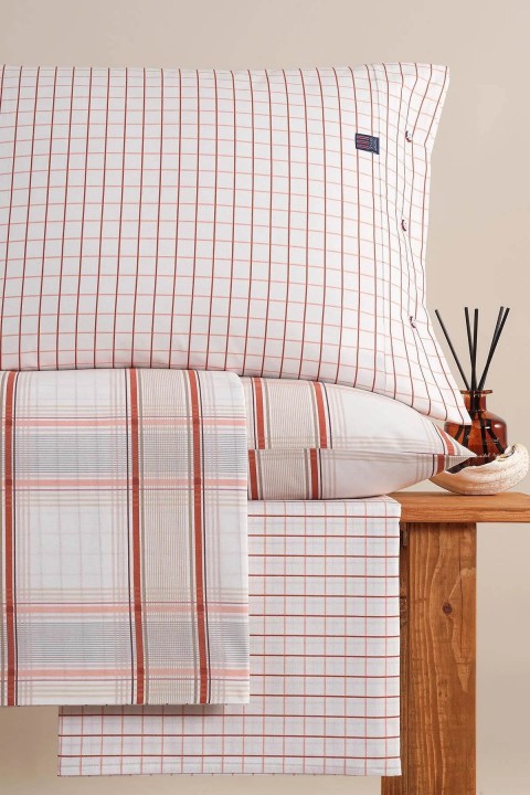 İyi Geceler Blue Marine Çift Kişilik Nevresimli Pike Takımı - Nautical Kiremit