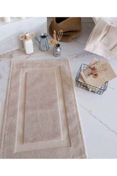 İyi Geceler HCW Line %100 Pamuk Stan 2 Parça Banyo Paspas Seti - Bej