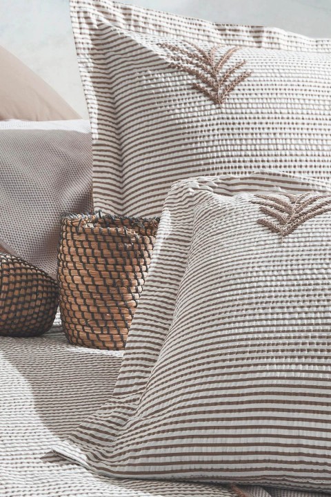 İyi Geceler Maribell Çift Kişilik Pikeli Nevresim Takımı - Bej