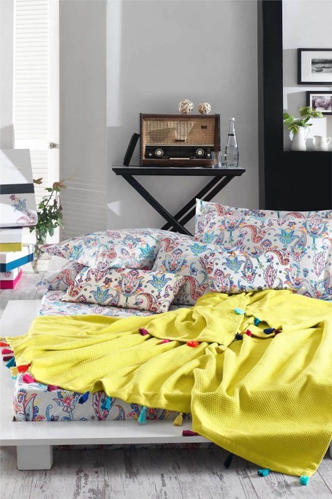 İyi Geceler Style Up Çift Kişilik Pikeli Nevresim Takımı - Sarı