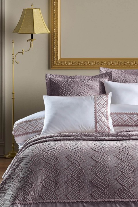 İyi Geceler Tallia Çift Kişilik Yatak Örtüsü Mürdüm - Mürdüm