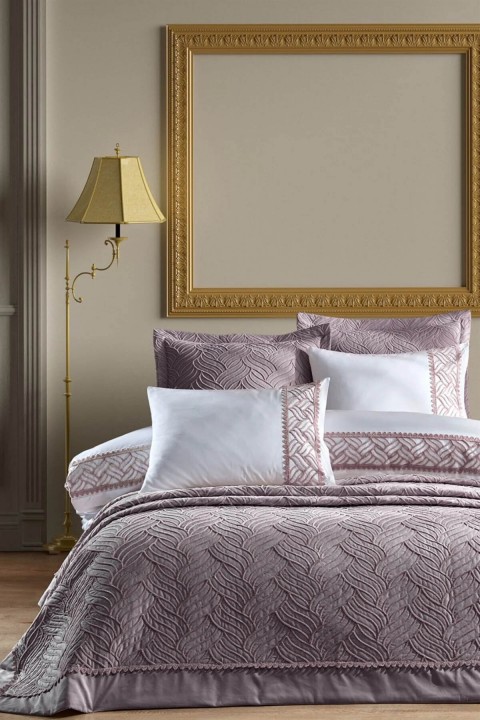 İyi Geceler Tallia Çift Kişilik Yatak Örtüsü Mürdüm - Mürdüm