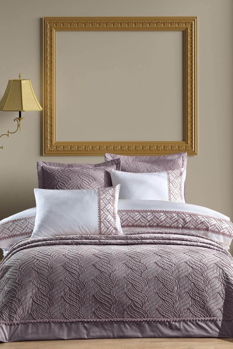 İyi Geceler Tallia Çift Kişilik Yatak Örtüsü Mürdüm - Mürdüm