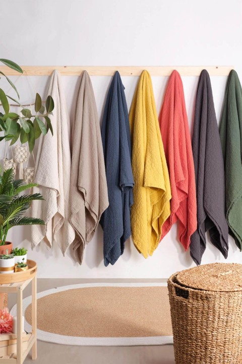 İyi Geceler Zen Stone Çift Kişilik %100 Pamuk Yatak Örtüsü Seti - Bej