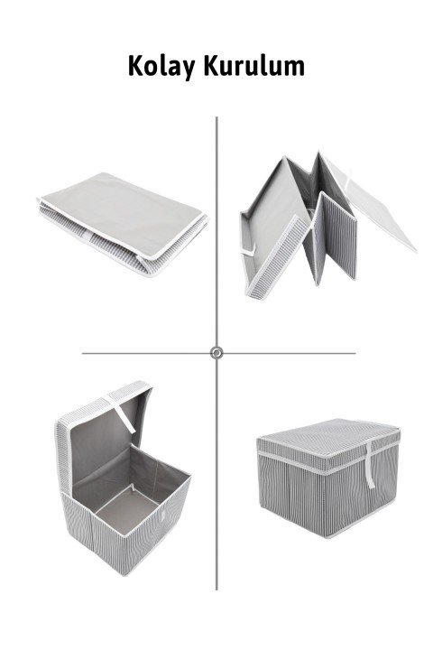 Kapaklı 2li Mega Plus + Mega Hurç - Gri Kapaklı 2li Mega Plus + Mega Hurç - Gri