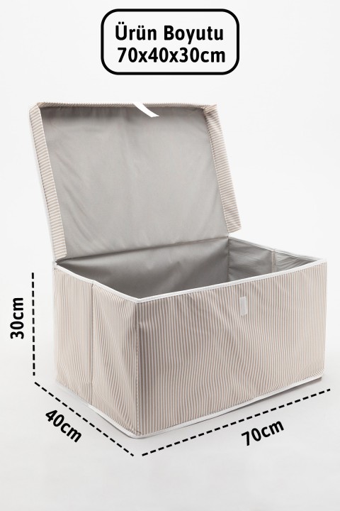 Kapaklı Mega Plus 2li Hurç 70x40x30 - Kahverengi