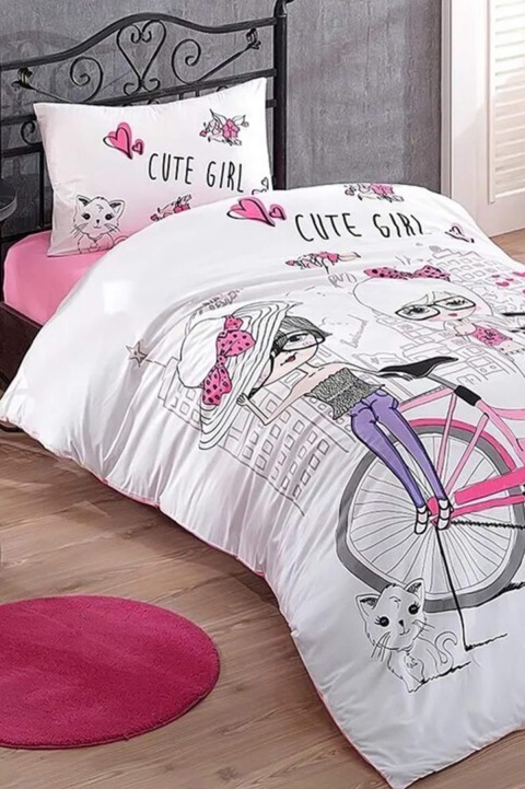 Kristal Cute Girls Tek Kişilik Genç Nevresim Takımı