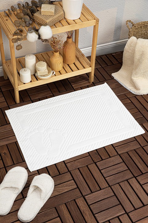 Leoline %100 Pamuk Premium Ayak Havlusu  - Beyaz