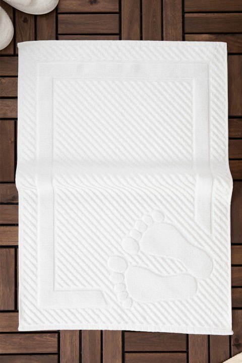 Leoline %100 Pamuk Premium Ayak Havlusu  - Beyaz