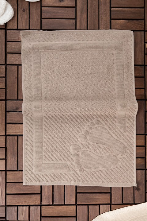 Leoline %100 Pamuk Premium Ayak Havlusu  - Kahve