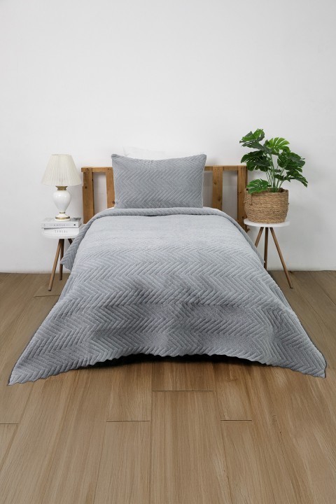 Liena Wellsoft Tek Kişilik Yatak Örtüsü - Gri Liena Wellsoft Tek Kişilik Yatak Örtüsü - Gri