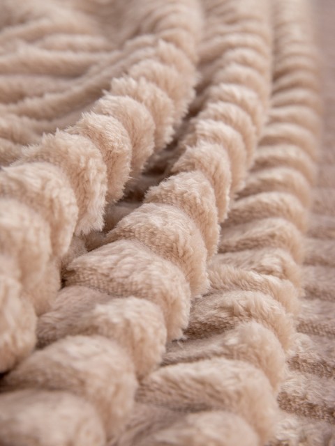 Linda 3 Parça Çift Kişilik Battaniye Seti - Vizon Linda 3 Parça Çift Kişilik Battaniye Seti - Vizon