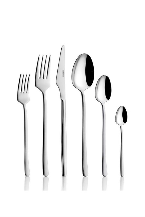 Lorenzo Lizbon 36 Parça Çatal Kaşık Bıçak Takımı - Gümüş