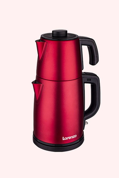 Lorenzo Teazen Çelik Çay Makinesi - Kırmızı