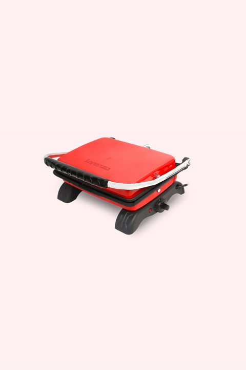 Lorenzo Toasty 6 Dilim Döküm Tost Makinesi - Kırmızı
