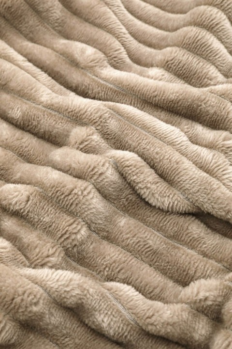 Merinos Eternity Fitilli Peluş Tek Kişilik Nevresim Takımı - Bej