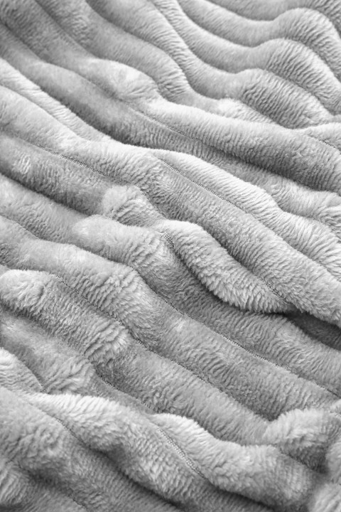 Merinos Eternity Fitilli Peluş Tek Kişilik Nevresim Takımı - Gri