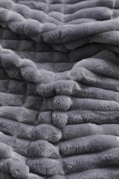 Merinos Modern Line 3 Parça Battaniye Seti - Antrasit