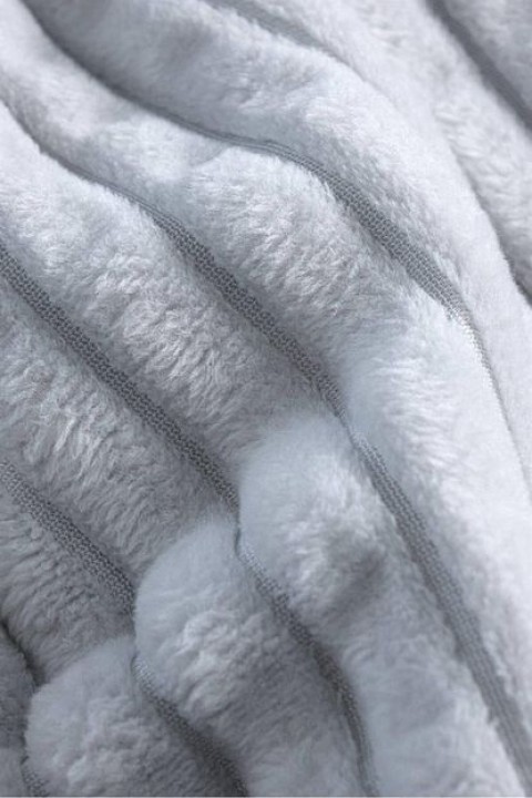 Merinos Modern Line 3 Parça Battaniye Seti - Gri