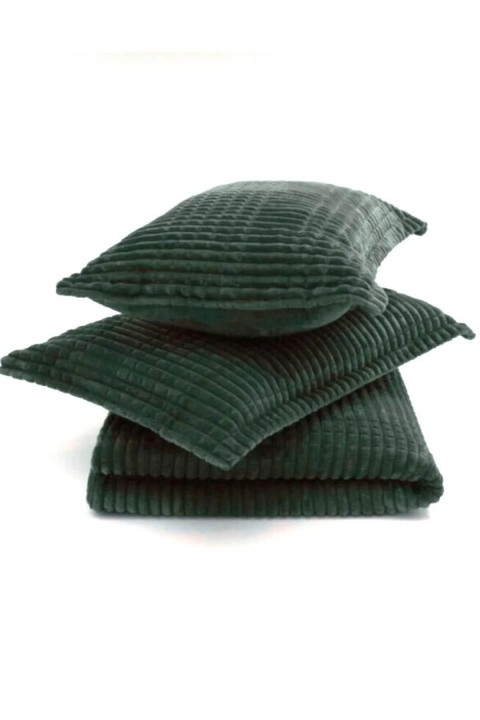 Merinos Modern Line 3 Parça Battaniye Seti - Yeşil